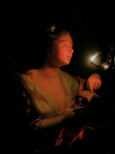 Gyászoló Mária Magdolna (olaj, tölgyfa panelen) alkotó: Godfried Schalcken