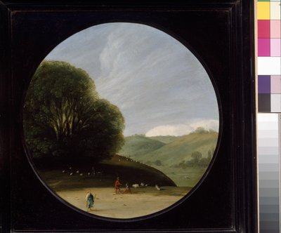 Táj pásztorfigurákkal, c. 1615-1638 (olaj, réz) alkotó: Goffredo Wals