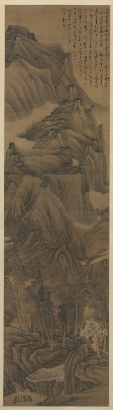 Táj Dong Yuan és Juran stílusában, c. 1650. alkotó: Gong Xian