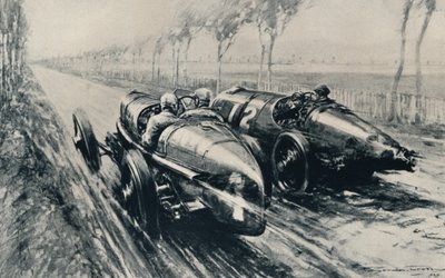 Verseny a Grand Prix-ért, Strasbourg 1922, 1937 alkotó: Gordon Crosby