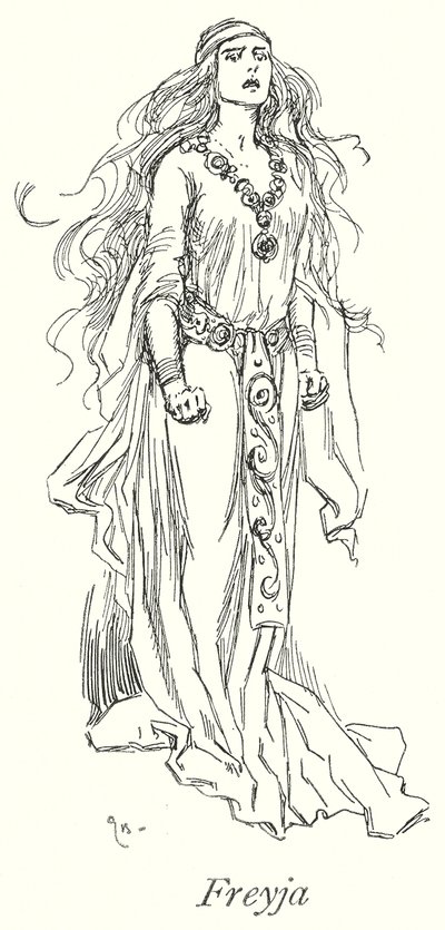 Freyja (litográfia) alkotó: Gordon Frederick (after) Browne