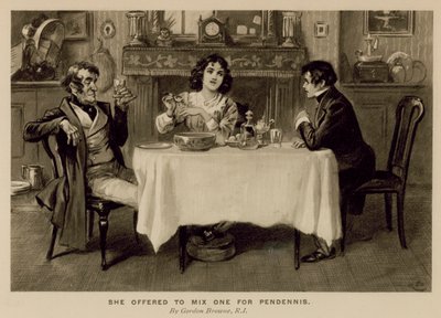 Illusztráció Thackeray Pendennis történetéhez (litho) alkotó: Gordon Frederick (after) Browne
