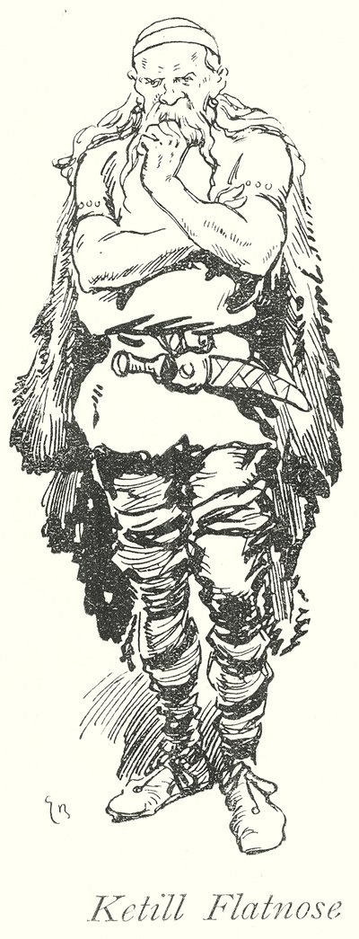 Ketill Flatnose (litográfia) alkotó: Gordon Frederick (after) Browne