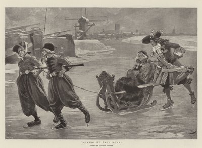 A My Lady hazavontatása (litho) alkotó: Gordon Frederick (after) Browne