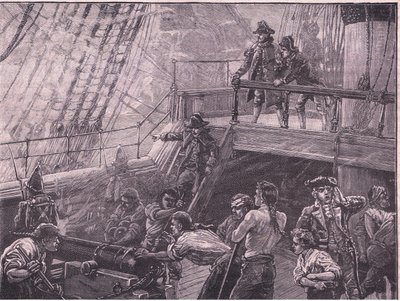 Rodney admirális bombázza Le Havre-t i.sz. 1759-ben alkotó: Gordon Frederick Browne