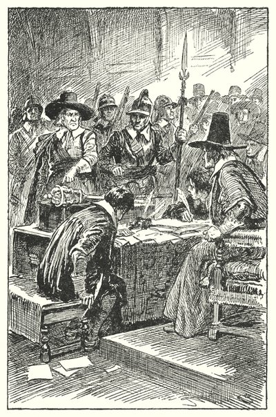 Cromwell kizárta a Hosszú Parlamentet (litho) alkotó: Gordon Frederick Browne