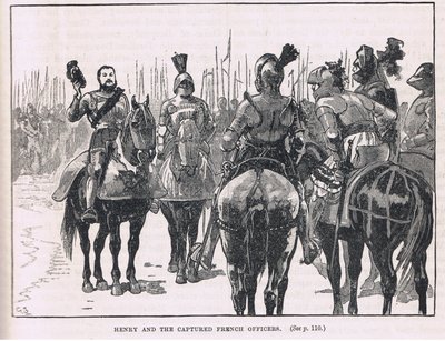 Henrik és az elfogott francia tisztek 1513 alkotó: Gordon Frederick Browne