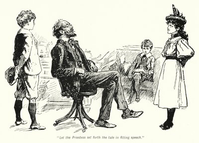 Illusztráció: A kincskeresők története, E Nesbit (litho) alkotó: Gordon Frederick Browne