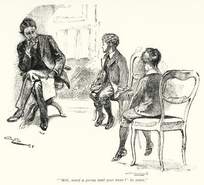 Illusztráció: A kincskeresők története, E Nesbit (litho) alkotó: Gordon Frederick Browne