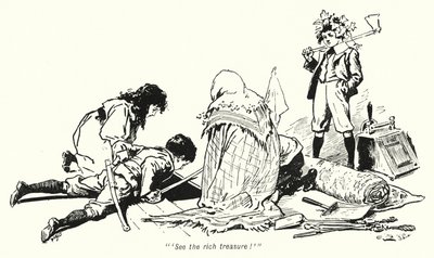 Illusztráció: A kincskeresők története, E Nesbit (litho) alkotó: Gordon Frederick Browne