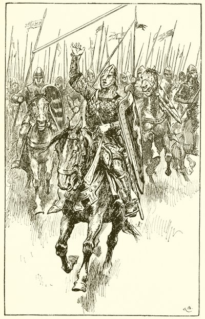 Normans rohamozni a hastingsi csatában alkotó: Gordon Frederick Browne