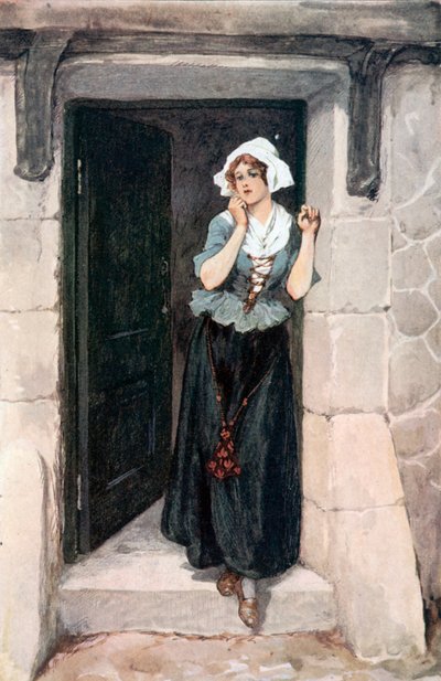 Arcának szokásos arckifejezése édes elnézés volt. alkotó: Gordon Frederick Browne