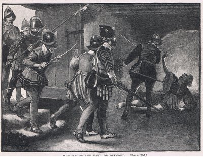 Desmond grófjának meggyilkolása 1575-ben alkotó: Gordon Frederick Browne