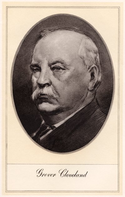 Stephen Grover Cleveland, az Egyesült Államok 22. és 24. elnöke, 20. század eleje. alkotó: Gordon Ross
