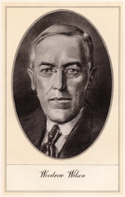 Woodrow Wilson, az Egyesült Államok 28. elnöke, 20. század eleje alkotó: Gordon Ross