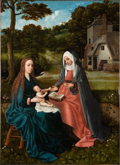 Madonna és gyermeke Szent Annával. alkotó: Goswin van der Weyden