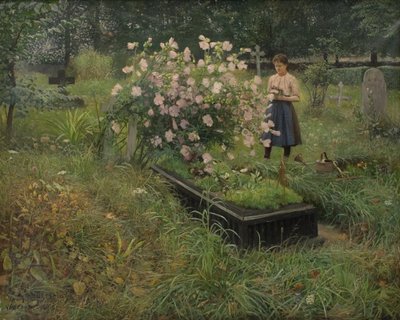 Temetői jelenet alkotó: Gottfrid Kallstenius