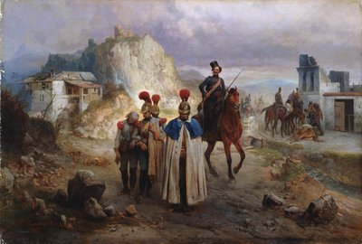 A fogságba esett francia férfiak 1814-ben, 1885-ben alkotó: Gottfried Willewalde