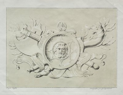 Litográfiai esszék gyűjteménye: Trófea, c. 1816. alkotó: Gottfried or Godefroy Engelmann