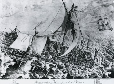 A Medúza Fregatt hajótörése (július 2 alkotó: Gottfried or Godefroy Engelmann