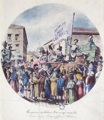 A sarlatán (színes litográfia) alkotó: Gottfried or Godefroy Engelmann