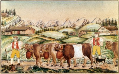 Alpfahrt alkotó: Gottlieb Feurer