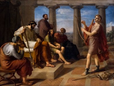Dávid játszik Saul előtt alkotó: Gottlieb Schick