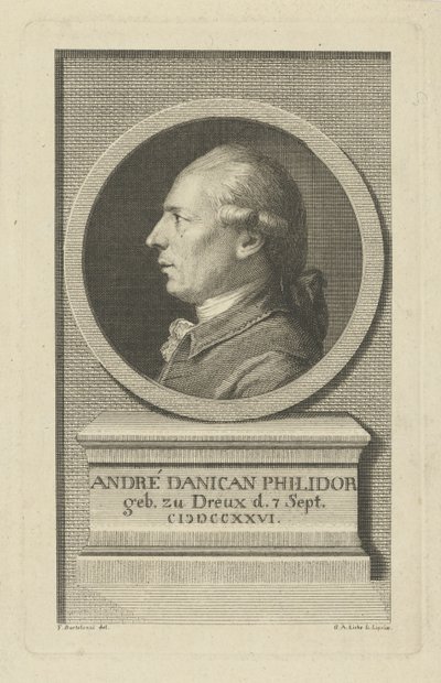 François-André Danican Philidor portréja 1726-1795, c. 1790. alkotó: Gottlob August Liebe