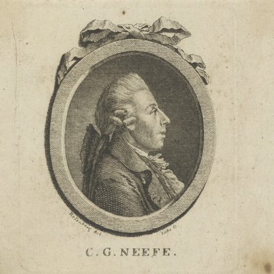 Christian Gottlob Neefe zeneszerző portréja 1748-1798 , c. 1780. alkotó: Gottlob August Liebe