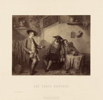 "A három ivó" (The Three Drinkers) írta L. Somers alkotó: Goupil and Cie.