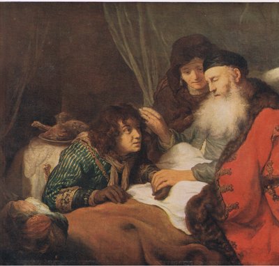 Isaac blessing Jacob, Bibbys Annual, 1916-17 alkotó: Govaert Flinck