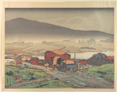 Eső Yabakeiben alkotó: Goyo Hashiguchi