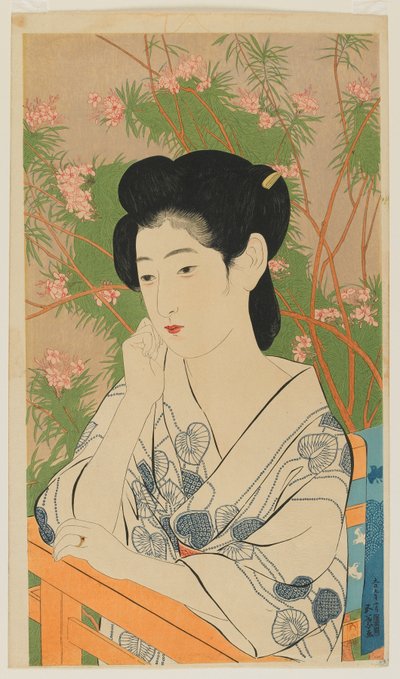 Hot Spring Hotel (Onsen yado) Taisho korszak, 1920. július (színes fatömbnyomat) alkotó: Goyo Hashiguchi