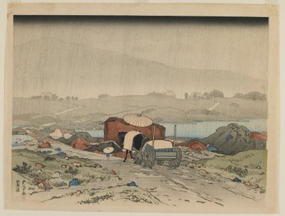 Yabakei, Taisho korszak, 1918 (színes fametszet) alkotó: Goyo Hashiguchi