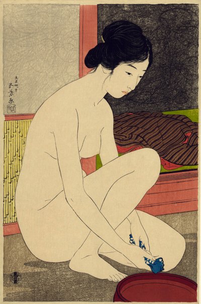 Yokugo no onna, 1915 (színes fatömb nyomat) alkotó: Goyo Hashiguchi