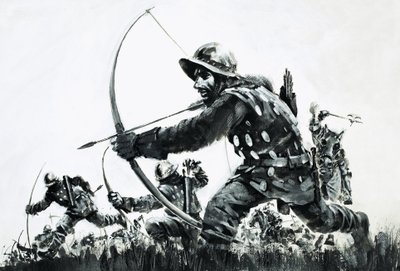 Íjászok a bannockburn-i csatában alkotó: Graham Coton