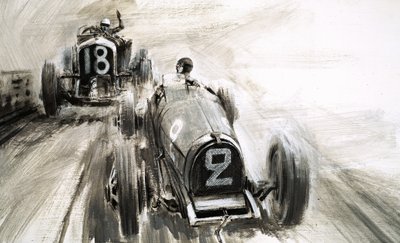 Tim Birkin vezet Brooklandsben alkotó: Graham Coton
