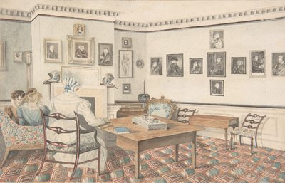Drawing Room, Hatton, Warwickshire, 1820-30. alkotó: Granddaughters of Dr. Samuel Parr.