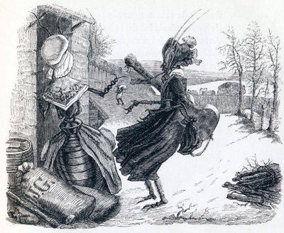 a kabóca és a hangya (La cigale et la fourmi) - La Fontaine meséi alkotó: Grandville