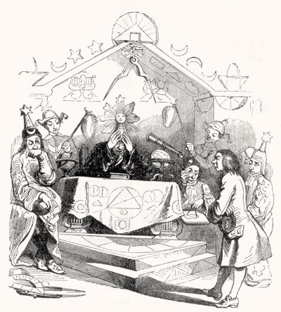 Gulliver Laputa királya előtt alkotó: Grandville