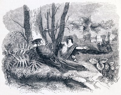 Philomele és Progne – La Fontaine meséi alkotó: Grandville