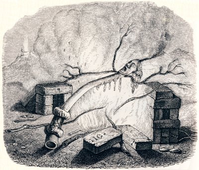 A gyertya - La Fontaine meséi alkotó: Grandville