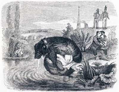 A kutya, aki feladja zsákmányát az árnyékért - Fables by La Fontaine alkotó: Grandville