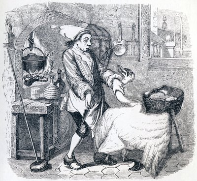 A hattyú és a szakács – La Fontaine meséi alkotó: Grandville