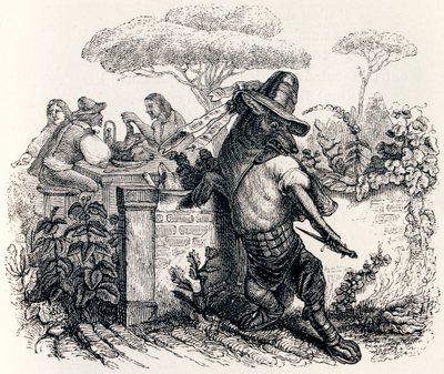 A farkas és a pásztorok - La Fontaine meséi alkotó: Grandville