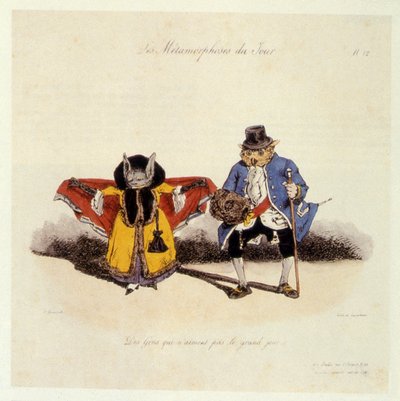 Emberek, akik nem szeretik a Nagy Napot, 1854 alkotó: Grandville