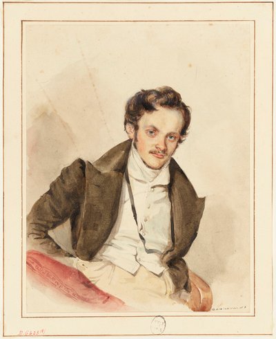Egy barát portréja, valószínűleg Guiaud (1811-1876) alkotó: Grandville