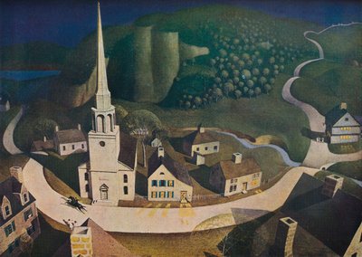 Paul Revere éjféli lovaglása, 1931, 1943. alkotó: Grant Wood