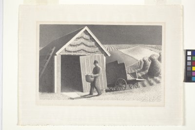 Vetés és betakarítás alkotó: Grant Wood