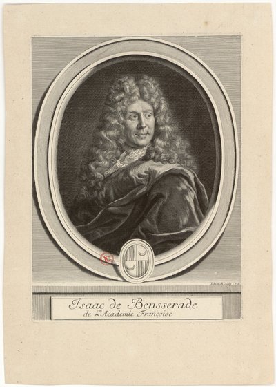 Isaac de Bensserade az Académie Françoise-tól alkotó: Gérard Edelinck